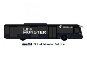 Fantasy Wings Airport Cobus Bus Set, Link Monster Version, 4pcs 1:400 Scale FW-AA4024