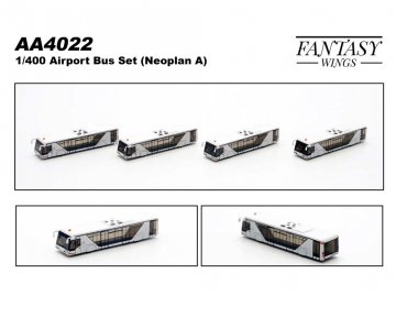 Fantasy Wings Airport Cobus Bus Set, Neoplan A, 4 pcs 1:400 Scale FW-AA4022