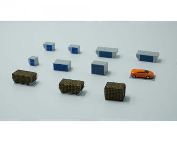 Airport Cargo add-on Set Diecast, Set of 11 1:200 Scale Fantasy Wings FWDP-CG-2001