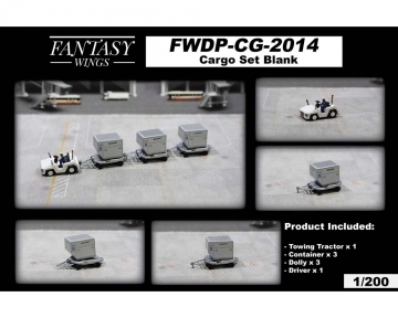 Cargo Set (Blank) 8 pieces 1:200 Scale Fantasy Wings FWDP-CG-2014