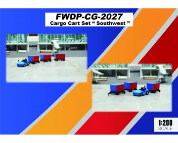 Southwest Cargo Cart Set 1:200 Scale Fantasy Wings FWDP-CG-2027