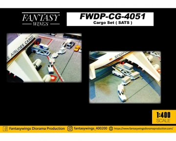 Cargo Set SATS Ground Handling 1:400 Scale Fantasy Wings FWDP-CG-4051