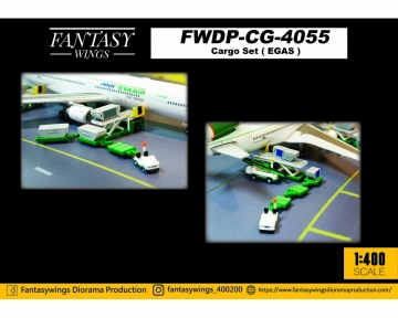 Cargo Set EGAS Ground Handling 1:400 Scale Fantasy Wings FWDP-CG-4055