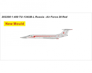 Russian Air Force Tu-134UB-L 28 red 1:400 Scale Panda Models PM202208