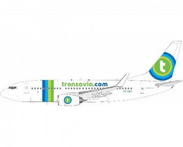 Transavia B737-700 w/stand PH-XRY 1:200 Scale JFox JF-737-7-002