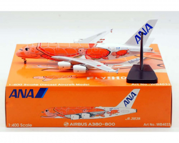 ANA - All Nippon A380 JA383A Flying Honu-Ka La, w/std, magnetic gear 1:400 Scale Aviation400 WB4033