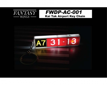 Fantasy Wings Lighted  Taxiway Sign Key Chain Kai Tak Airport FWDP-AC-001