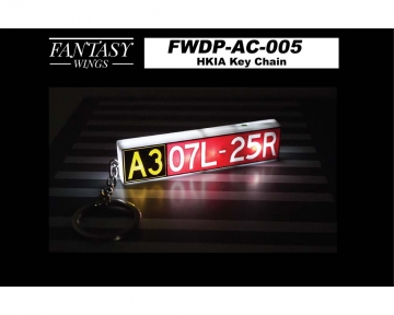 Fantasy Wings Lighted Taxiway Sign Key Chain Hong Kong International Airport FWDP-AC-005