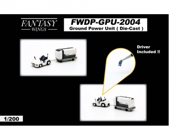 Fantasy Wings Ground Power Unit, driver included 1:200 Scale FWDP-GPU-2004