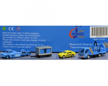 KLM GSE Set #2 Paymover, Closed cart, Car, Water truck 1:200 JC Wings JC2KLM022