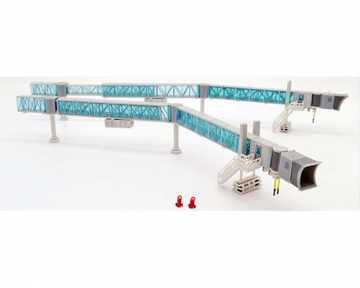 Airport Passenger Bridge blue glass for B737 1:200 JC Wings LH2ARBRDG282