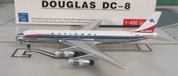 Aeroclassics NATIONAL DC-8-55 N8008D POLISHED 1:400 Scale ACNAT0908