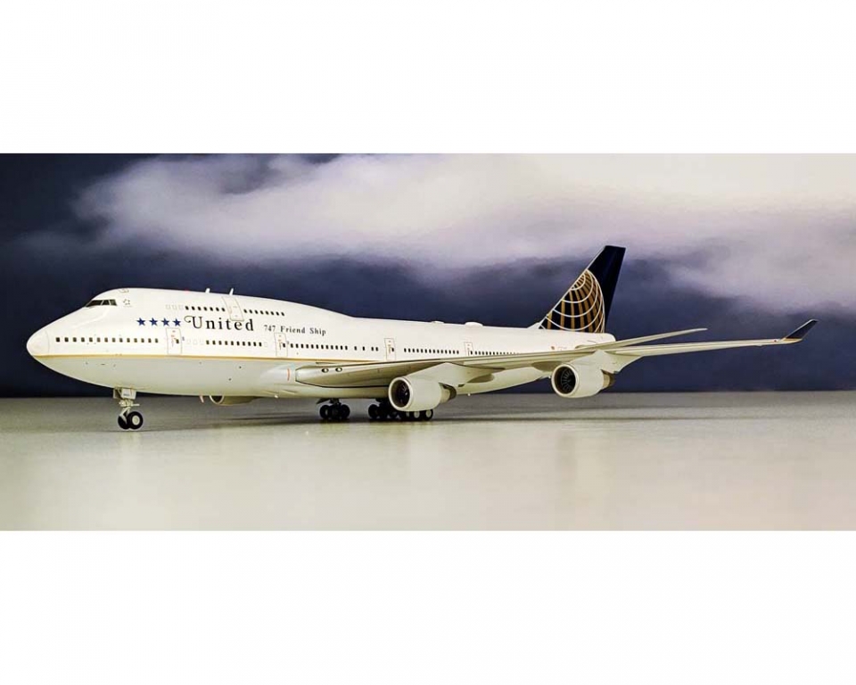 レア　ユナイテッド航空　747-400 1 200 hogan製　ホーガン