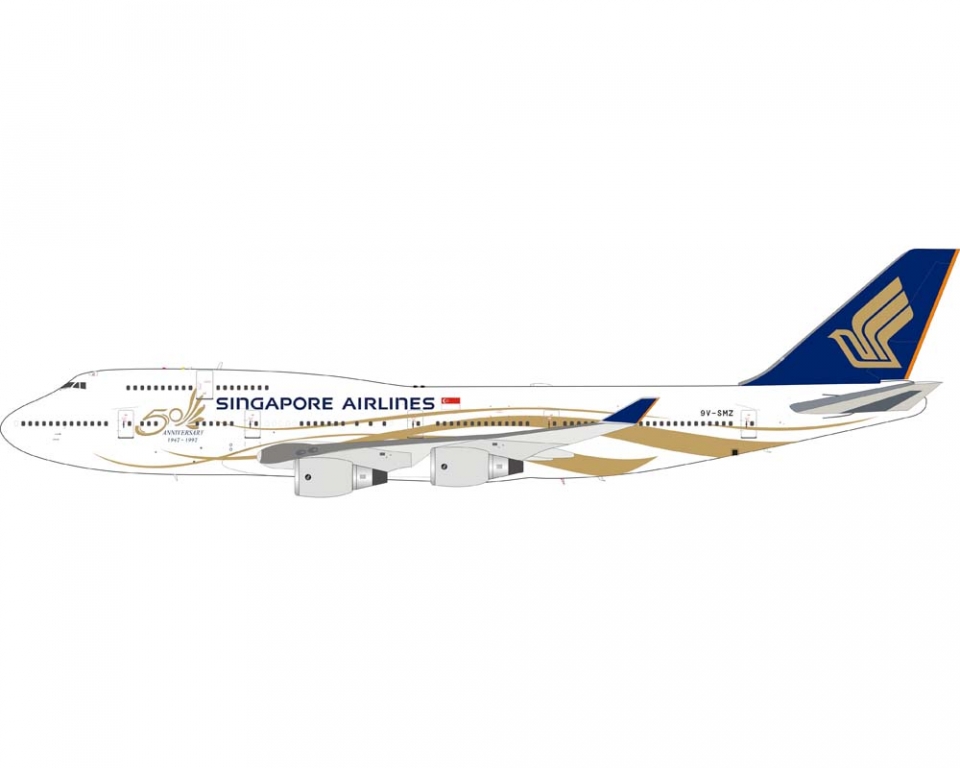 シンガポール航空　B747-400F 1/200 www.JetCollector.com: Singapore Airlines Boeing B747-400 w/stand