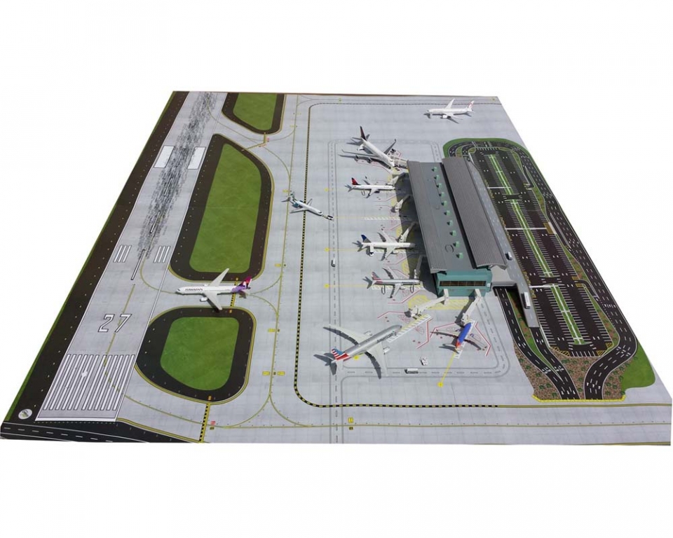 ①GJARPTB2 空港ターミナルビル　②GJAPS006 専用マット　セット www.JetCollector.com: Airport Mat Set 2-Piece 1:400 Scale