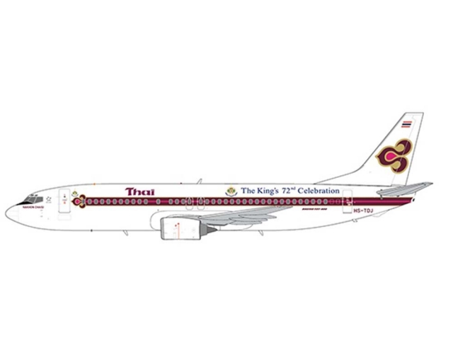 Thai Airways B737-400 HS-TDJ "The King's 72nd Celebration" (1:200)