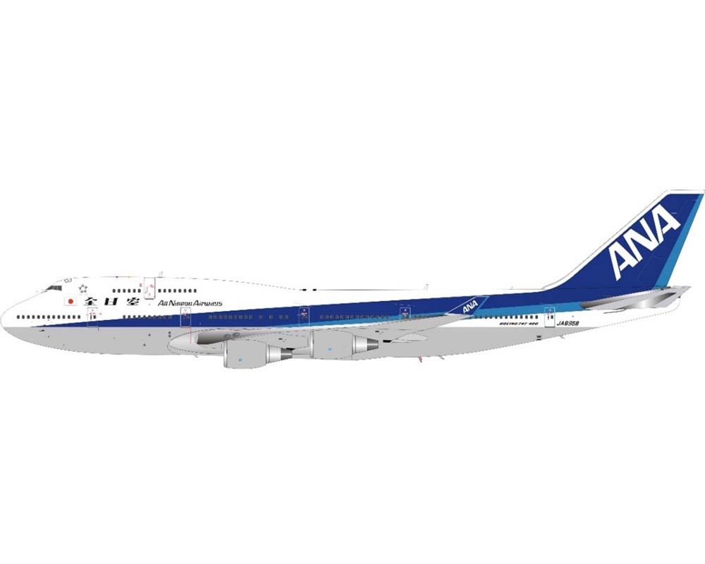 ANA B747-400 w/stand JA8598 1:200 Scale JFox WB-747-4-055