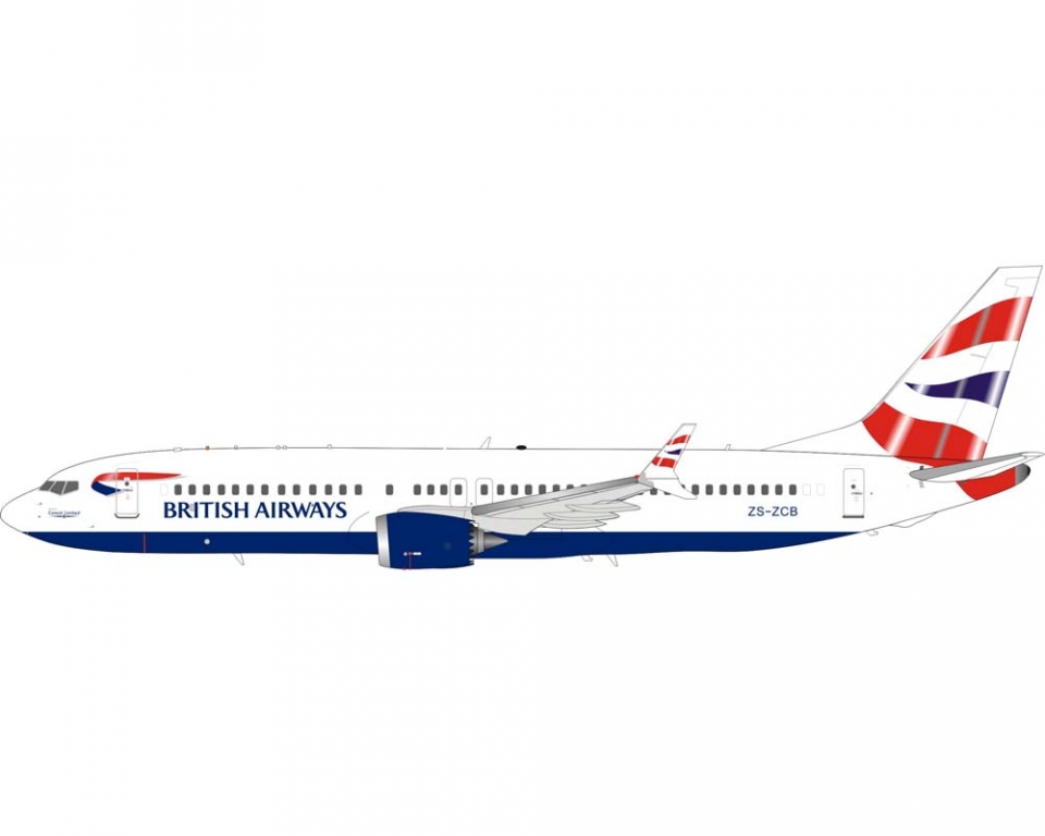 www.JetCollector.com: British Airways B737 MAX8 w/stand and coin
