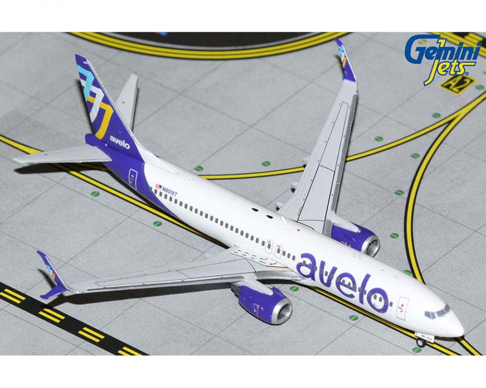 www.JetCollector.com: Avelo Airlines B737-800S N801XT 1:400 Scale