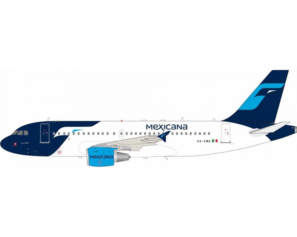 www.JetCollector.com: Mexicana A319 w/stand XA-CMA 1:200 Scale