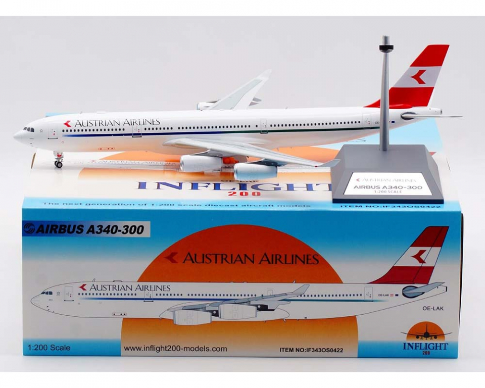 SKYMARKS 1/200 A340-300 アルゼンチン航空 www.JetCollector.com: Austrian Airlines A340-300 w/stand OE-LAK 1