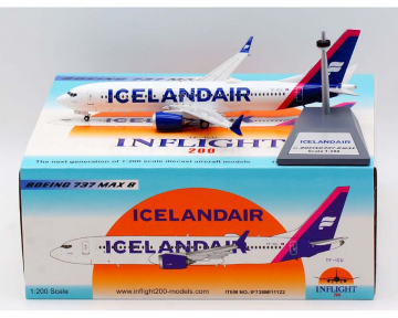 Icelandair B737 MAX8 w/stand TF-ICU 1:200 Scale Inflight IF738MFI1122
