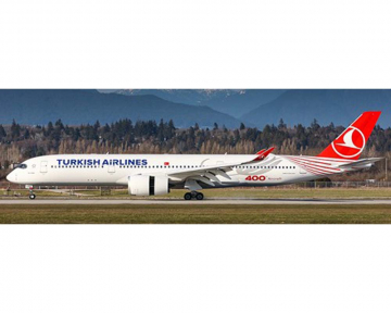 Turkish Airlines A350-900 "400th Aircraft", flaps down TC-LGH 1:400 Scale JC Wings JC4THY0171A