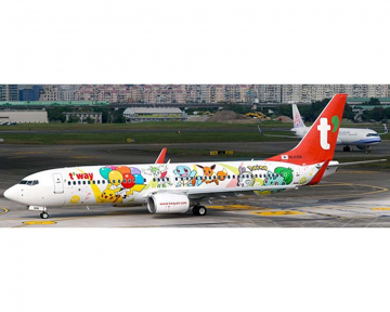 T'Way Air B737-800 "Pikachu Jet TW" HL8306 1:400 Scale JC Wings SA4TWB021