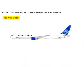 United Airlines B767-400ER N66056 1:400 Scale Panda Models PM52363