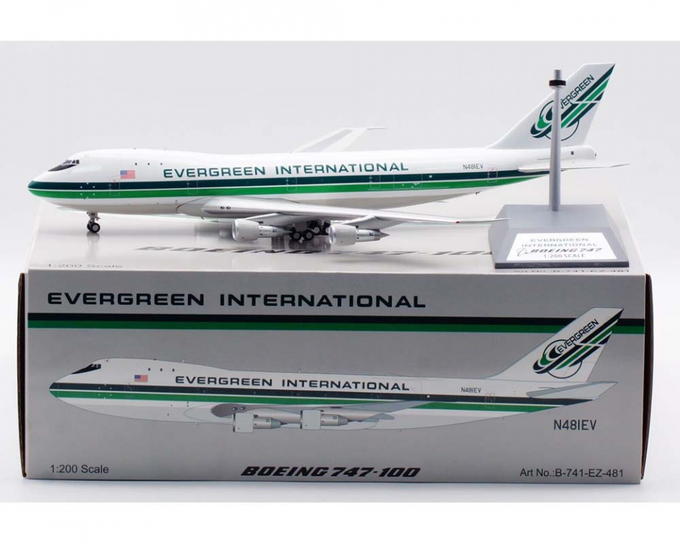 www.JetCollector.com: Evergreen B747-100 w/stand N481EV 1:200