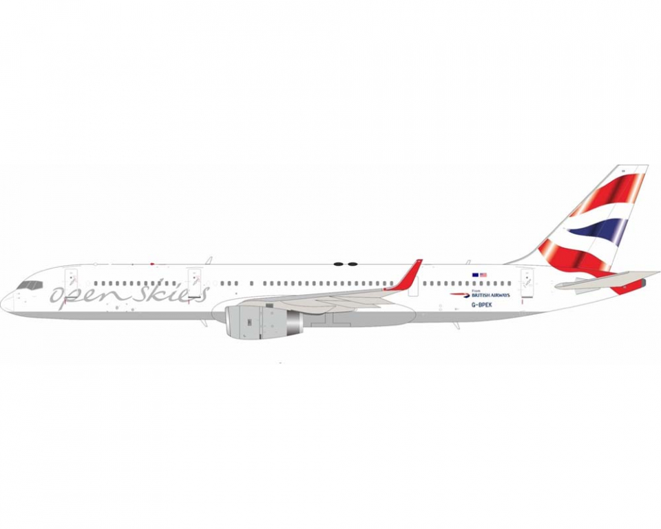 www.JetCollector.com: British Airways B757-200 Open Skies, w/stand
