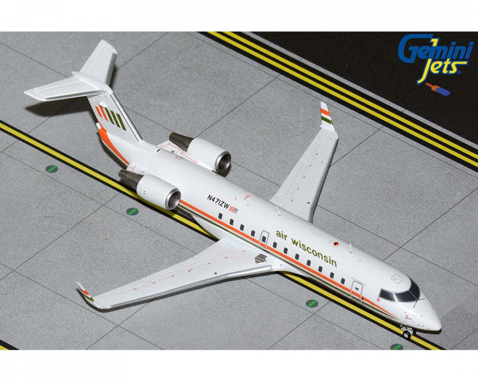航空機・ヘリコプター Gemini 1/200 CRJ200 Air Wisconsin www.JetCollector.com: Air Wisconsin CRJ200LR retro livery N471ZW 1