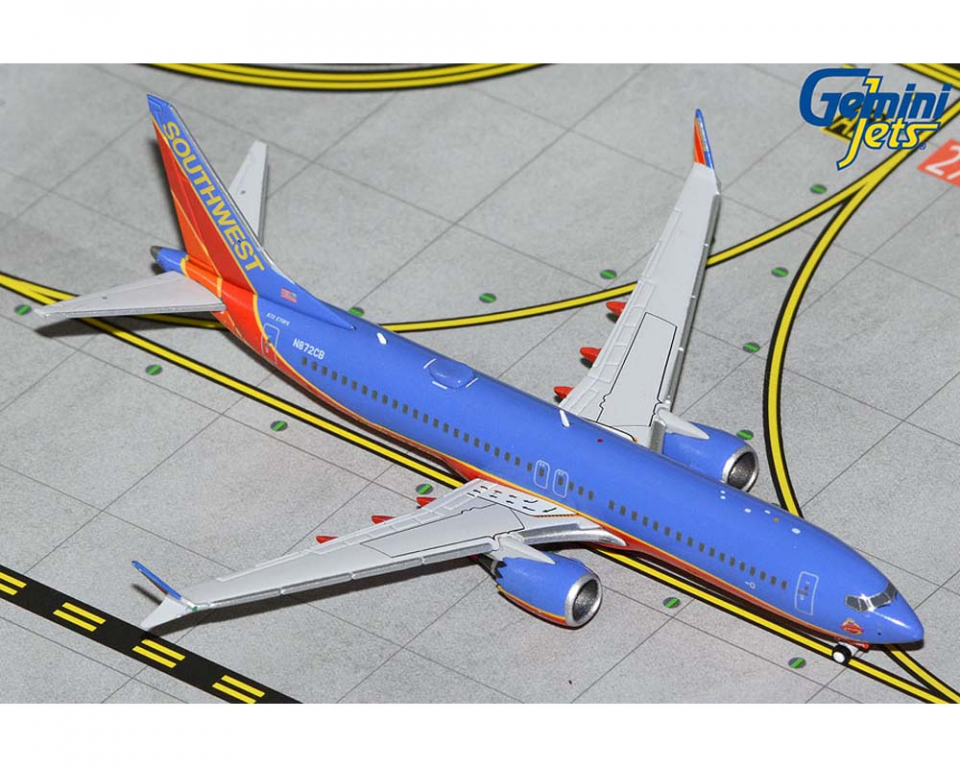 www.JetCollector.com: Southwest B737 MAX8 canyon blue livery