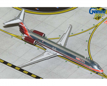 US Air MD-82 triple red/polished N824US 1:400 Scale Geminijets GJUSA1163