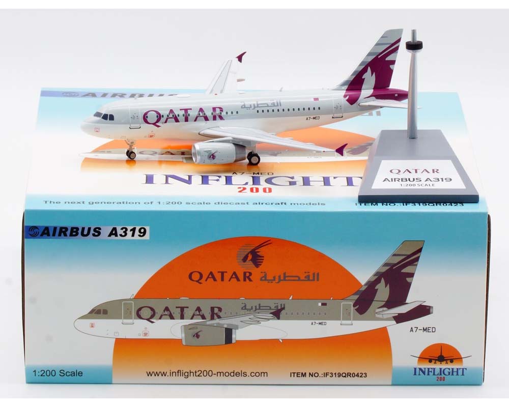 航空機・ヘリコプター 1/200 A319 qatar amiri flight A7-MED www.JetCollector.com: Qatar Amiri A319 w/stand A7-MED 1:200 Scale