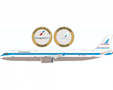 American Airlines A321 Heritage Collection (Piedmont) N581UW 1:200 Scale Inflight IF321AA581