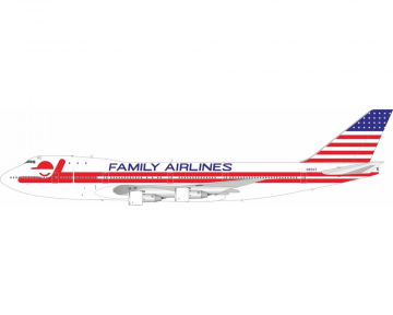 Family Airlines B747-100 w/stand N93117 1:200 Scale Inflight IF741FAM0519