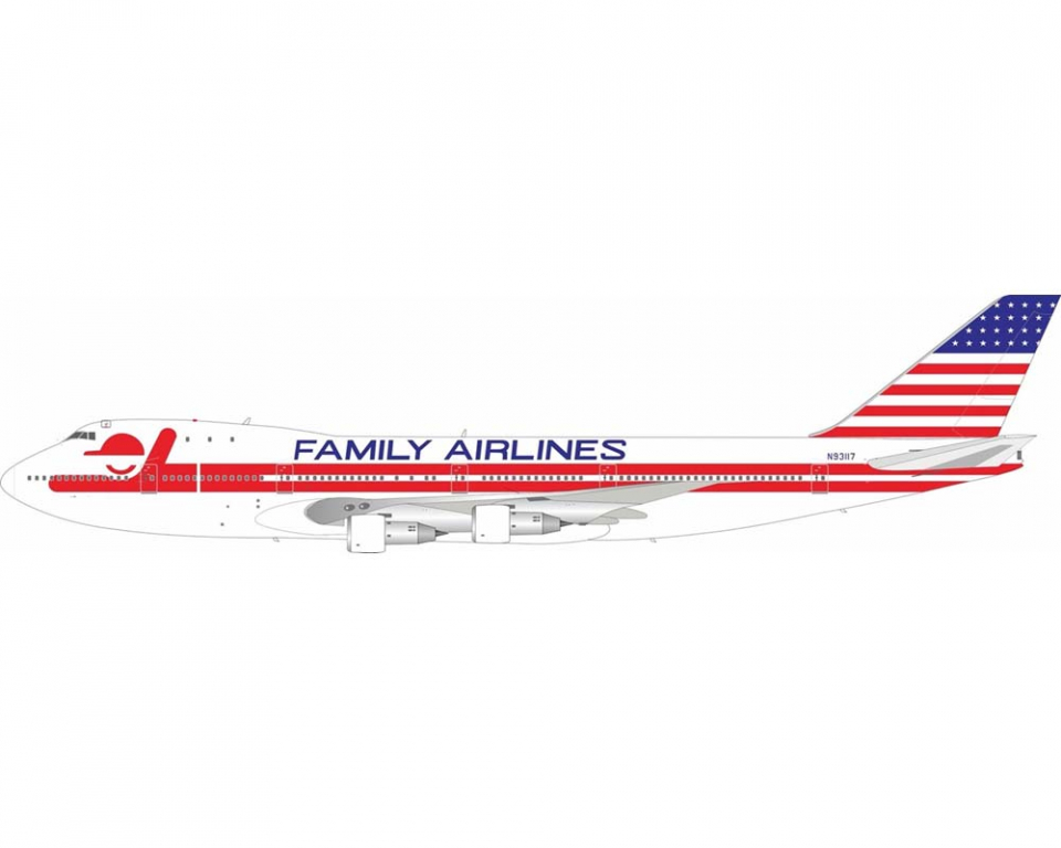 www.JetCollector.com: Family Airlines B747-100 w/stand N93117 1