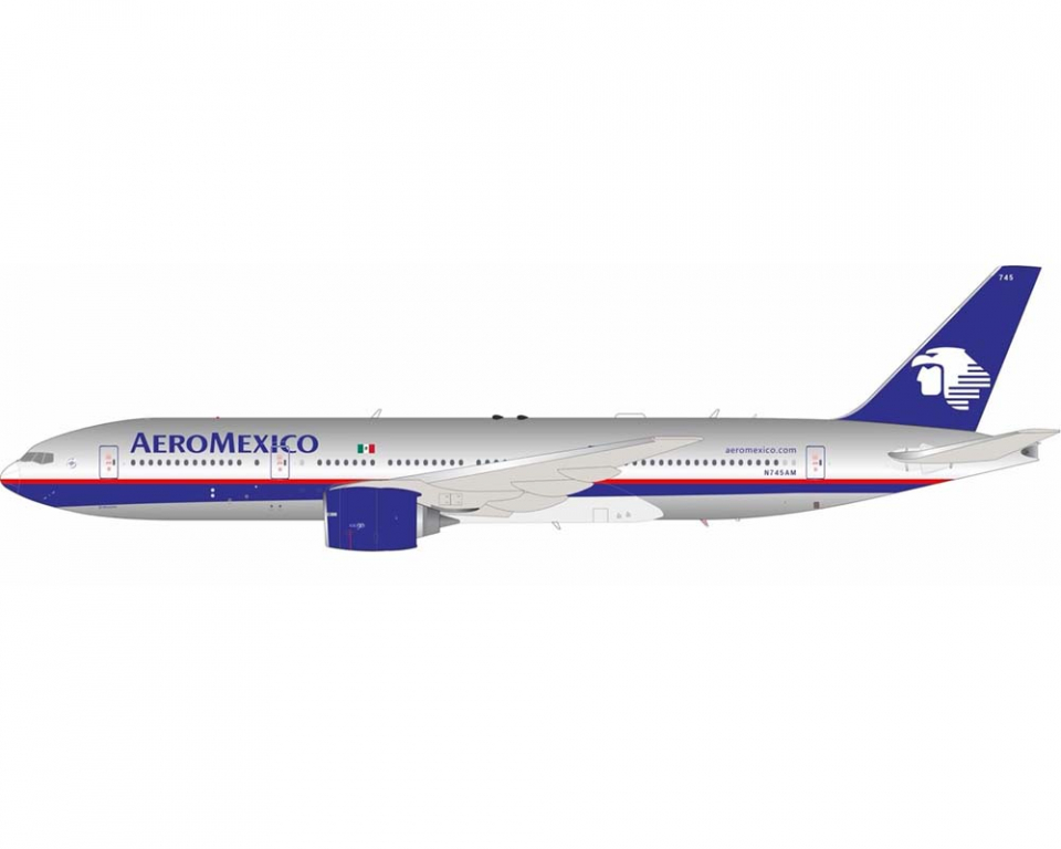www.JetCollector.com: Aeromexico B777-200ER Polished, w/stand