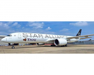 Thai Airways A350-900 Star Alliance, Flaps HS-THQ 1:400 Scale JC Wings JC4THA0201A