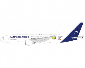 Lufthansa Cargo B777F w/stand D-ALFG 1:200 Scale JFox JF-777-2-004