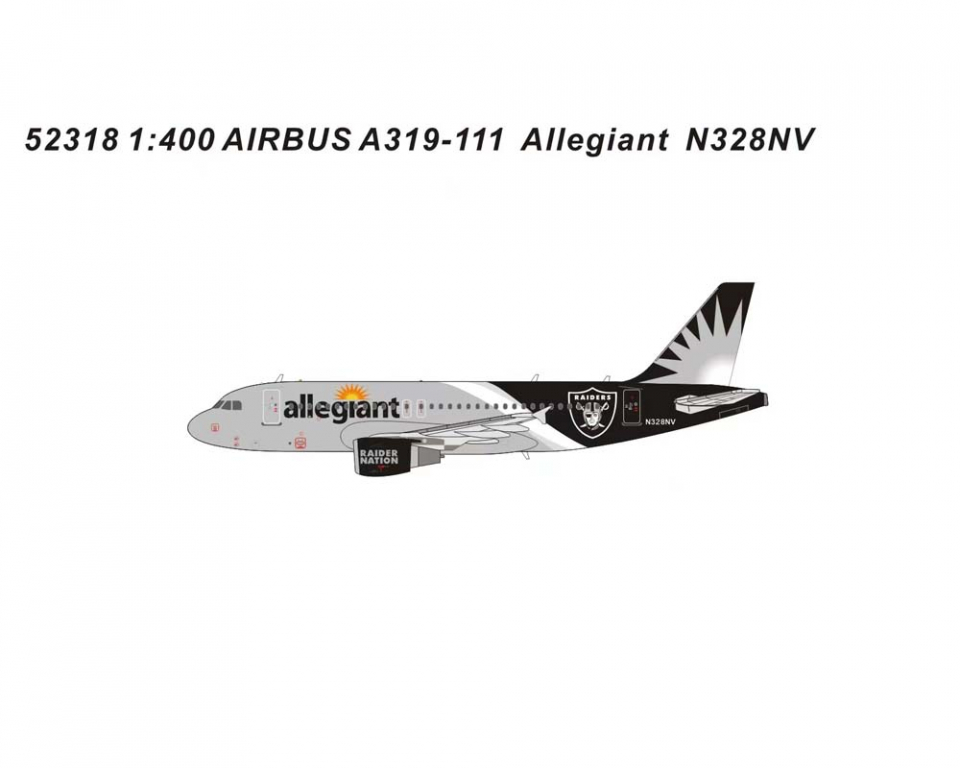 www.JetCollector.com: Allegiant A319 N328NV 1:400 Scale Panda