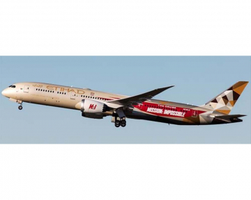 Etihad B787-9 Special Livery, Flaps Down A6-BLO 1:400 Scale JC Wings SA4ETD034A