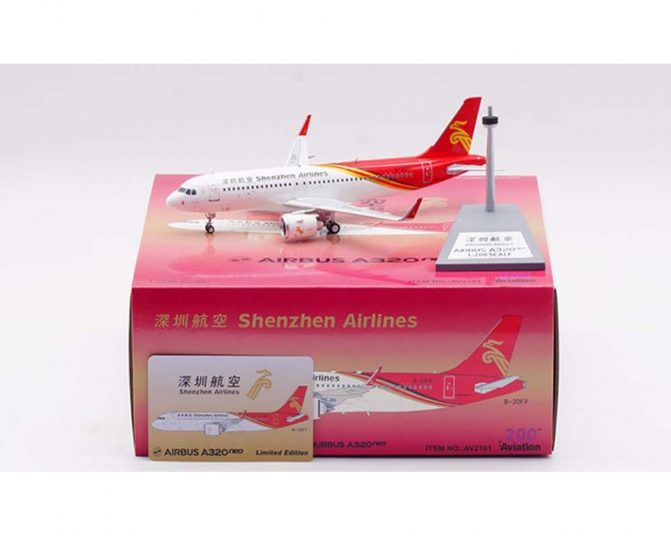 www.JetCollector.com: Shenzhen Airlines A320 B-30FP w/stand 1:200