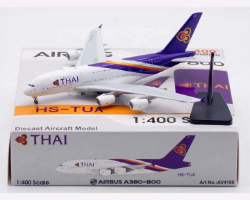 Thai Airways A380 HS-TUA w/detachable gear and stand 1:400 Scale Aviation400 AV4186