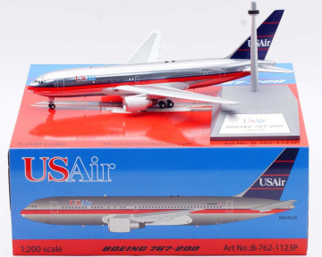 US Air B767-200ER Polished, w/stand N648US 1:200 Scale B Models B-762-1123P