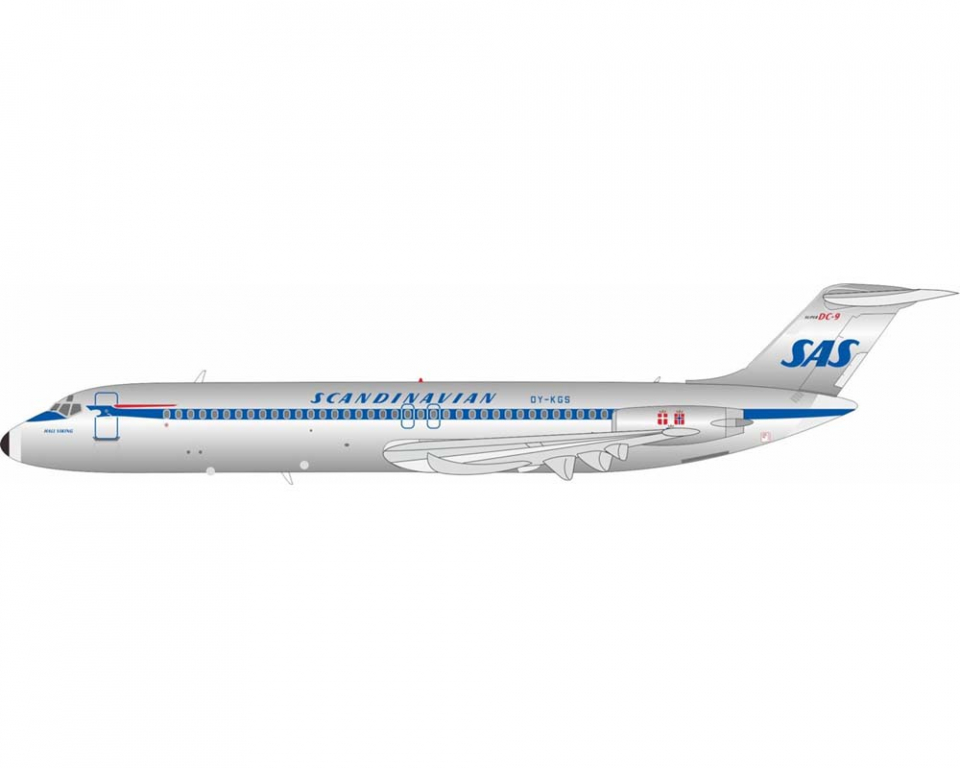 www.JetCollector.com: SAS DC-9-41 polished, w/stand OY-KGS 1:200