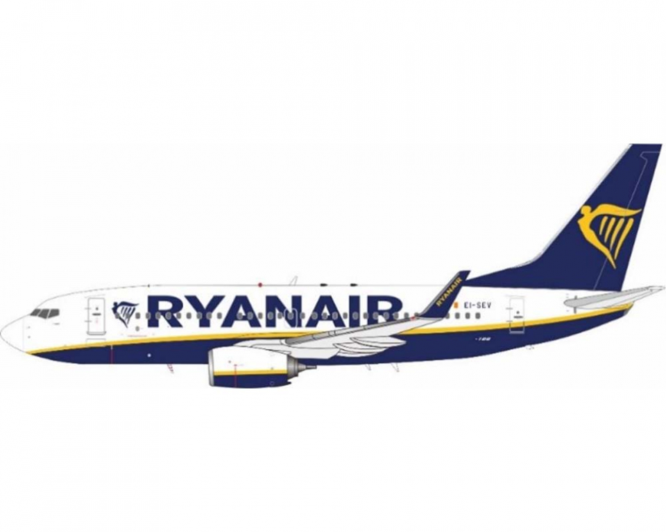 www.JetCollector.com: Ryanair B737-700 w/stand EI-SEV 1:200 Scale