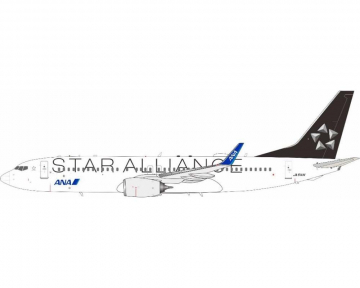 ANA - All Nippon B737-800 Star Alliance, w/stand JA51AN 1:200 Scale JFox JF-737-8-043