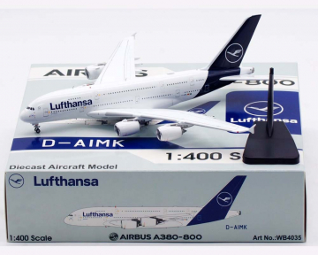 Lufthansa A380 D-AIMK w/detachable gear and stand 1:400 Scale Aviation400 WB4035